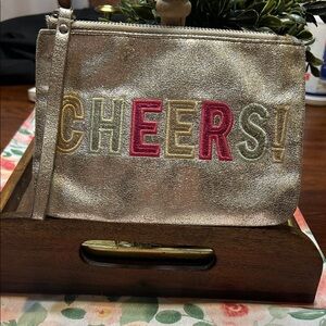 Old Navy Silver Cheers Wristlet